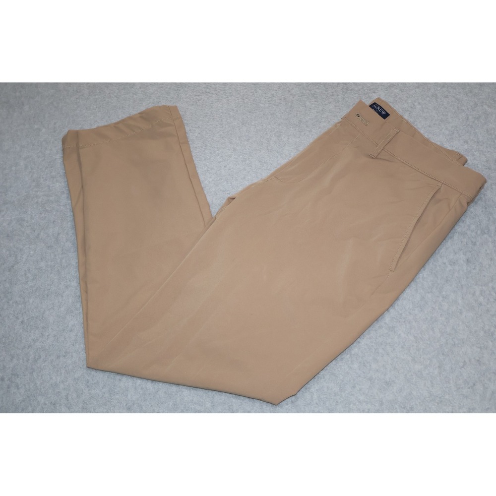 J.Crew Flex Slim Chino Pants Mens 32x32 Khaki Tan Golf Travel Performance
